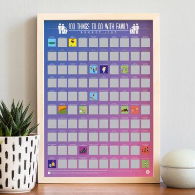100 Things to Do With Family Scratch Off Poster