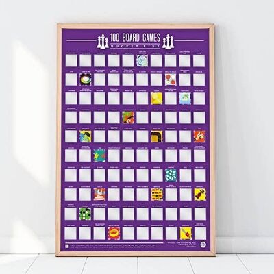 BUCKET LIST - 100 Board Games Scratch Poster