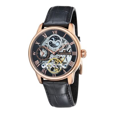 ES-8006-07 - Reloj Earnshaw Skeleton Automático para Hombre - Correa de Piel Genuina