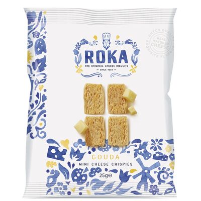 ROKA Mini Cheese Crispies Queso Gouda 25g Azul Delft