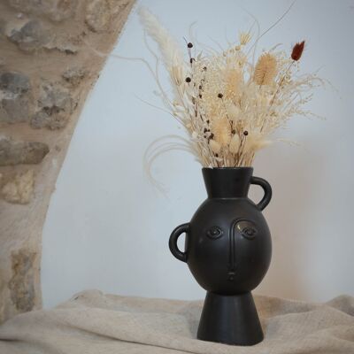 Face Vase - Dried Flowers - AMIRA