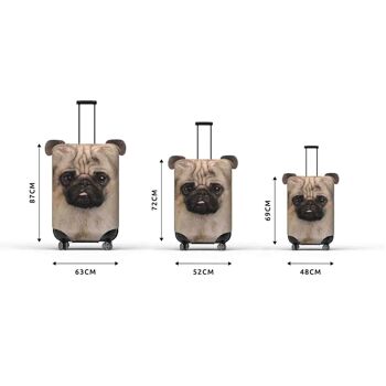 Housse de bagage carlin | Accessoires de voyage pour les amoureux des chiens 4