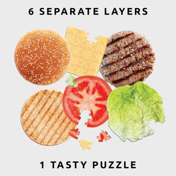 Casse-tête de couche de hamburger | Puzzle à 6 niveaux 2