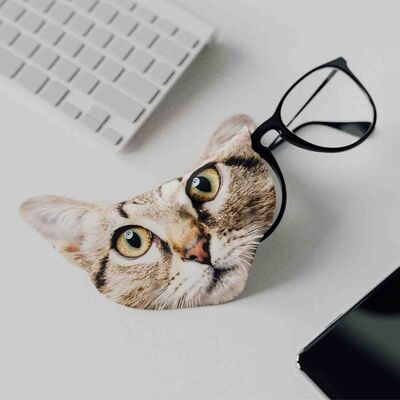 Panno per la pulizia delle lenti del gatto | Pulisci occhiali divertenti | Regalo per animali domestici