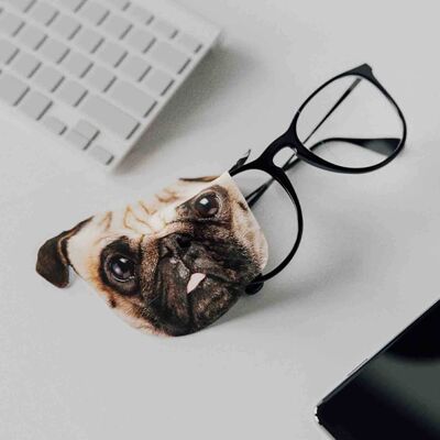 Pug Lens Cleaning Cloths | Fun Glasses Wipe | Pet Gift