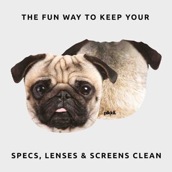 Chiffons de nettoyage pour lentilles de carlin | Lingettes amusantes pour lunettes | Cadeau pour animaux de compagnie 2