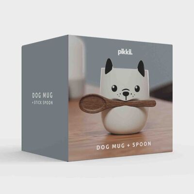 Dog Mug + Stick Spoon