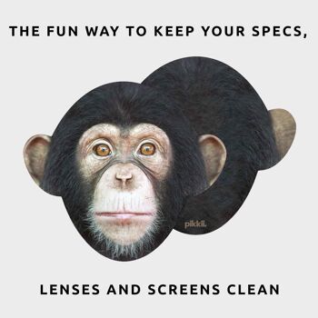 Chiffon à lunettes singe | Lingette nettoyante amusante pour lentilles en microfibre 2