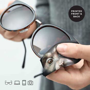 Chiffon à lunettes singe | Lingette nettoyante amusante pour lentilles en microfibre 3