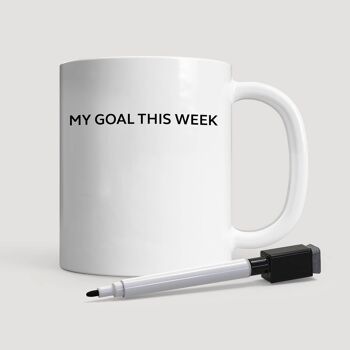 Tasse + stylo Mon objectif cette semaine 6