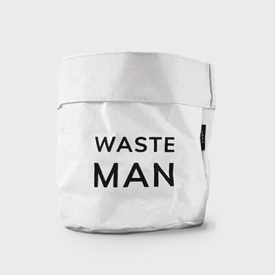 Waste Man Corbeille à papier | Housse de pot de fleurs en toile de coton