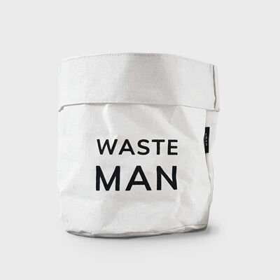 Cestino della carta straccia dell'uomo dei rifiuti | Coprivaso per fioriera in tela di cotone