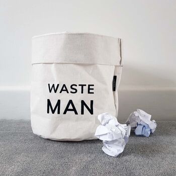 Waste Man Corbeille à papier | Housse de pot de fleurs en toile de coton 2