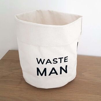 Waste Man Corbeille à papier | Housse de pot de fleurs en toile de coton 4