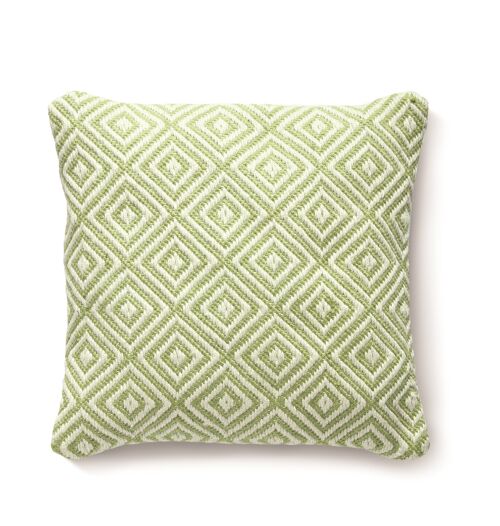 Hug Rug Woven Diamond Cushion Green 45X45