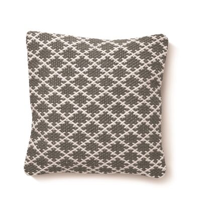 Hug Rug Woven Trellis Cushion Warm Grey 45x45