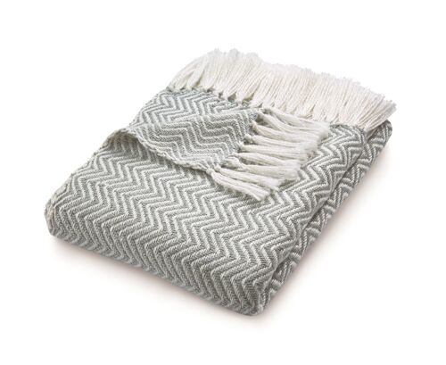 Hug Rug Woven Herringbone Throw Sky Grey 130X180