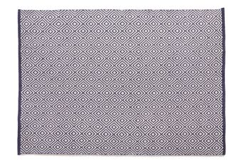 Hug Rug Tapis Tissé Diamant Marine 80X150 1