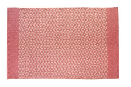 Hug Rug Woven Trellis Rug Coral Pink 80x150