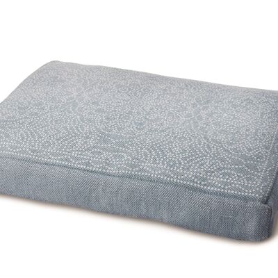 Hug Rug Woven Dog Bed Dot Floral Denim Blue Cover - Small