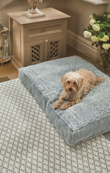 Hug Rug Tissé Lit pour Chien Dot Floral Denim Bleu 56X81X13 4