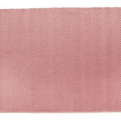 Hug Rug Woven Herringbone Rug Coral Pink 120x170