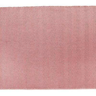 Hug Rug Woven Herringbone Rug Coral Pink 160x230