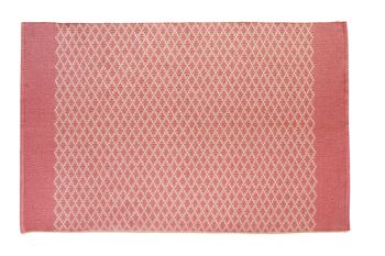 Hug Rug Tapis Treillis Tissé Rose Corail 160x230