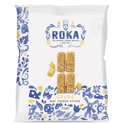 ROKA Mini-Käsesticks Gouda-Käse 25 g Delfter Blau