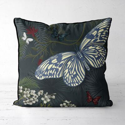 Butterfly garden moonlight 2, Throw Pillow, Cushion Cover, 45x45cm