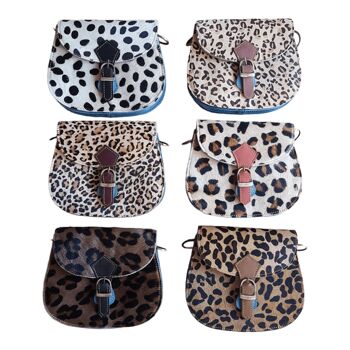 Sac en cuir imprimé animalier Liv 1