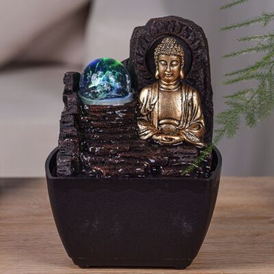 Fuente Interior - Theravada - Decoración Espíritu Zen - Objeto de la Suerte Feng Shui - Buda Zen