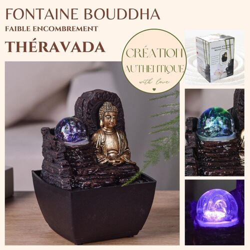 Fontaine d'Intérieur - Theravada - Décoration Esprit Zen – Objet Porte-Bonheur Feng Shui - Bouddha Zen