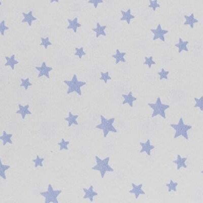 Baumwollstrick Babydecke kleine Sterne, hellblau, 80cm x 80cm