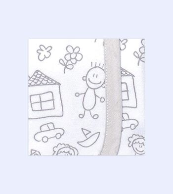 Jouets de couverture pour bébé en tricot de coton, gris, 80cm x 80cm 1