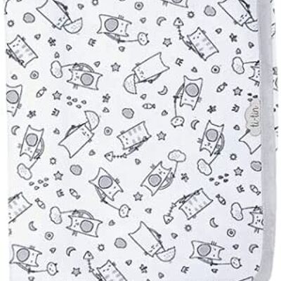 Coperta per neonati in maglia di cotone, grigio, 80 cm x 80 cm