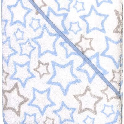 Babybadeumhang Sterne, hellblau, 100cm x 100cm
