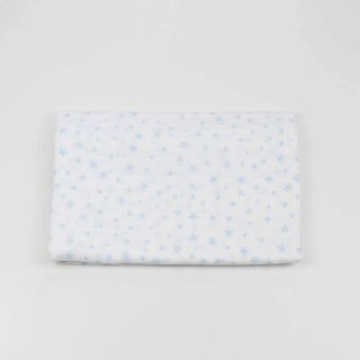 Muslins little stars, light blue, 125cm x 125cm