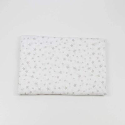 Muslins little stars, grey, 125cm x 125cm