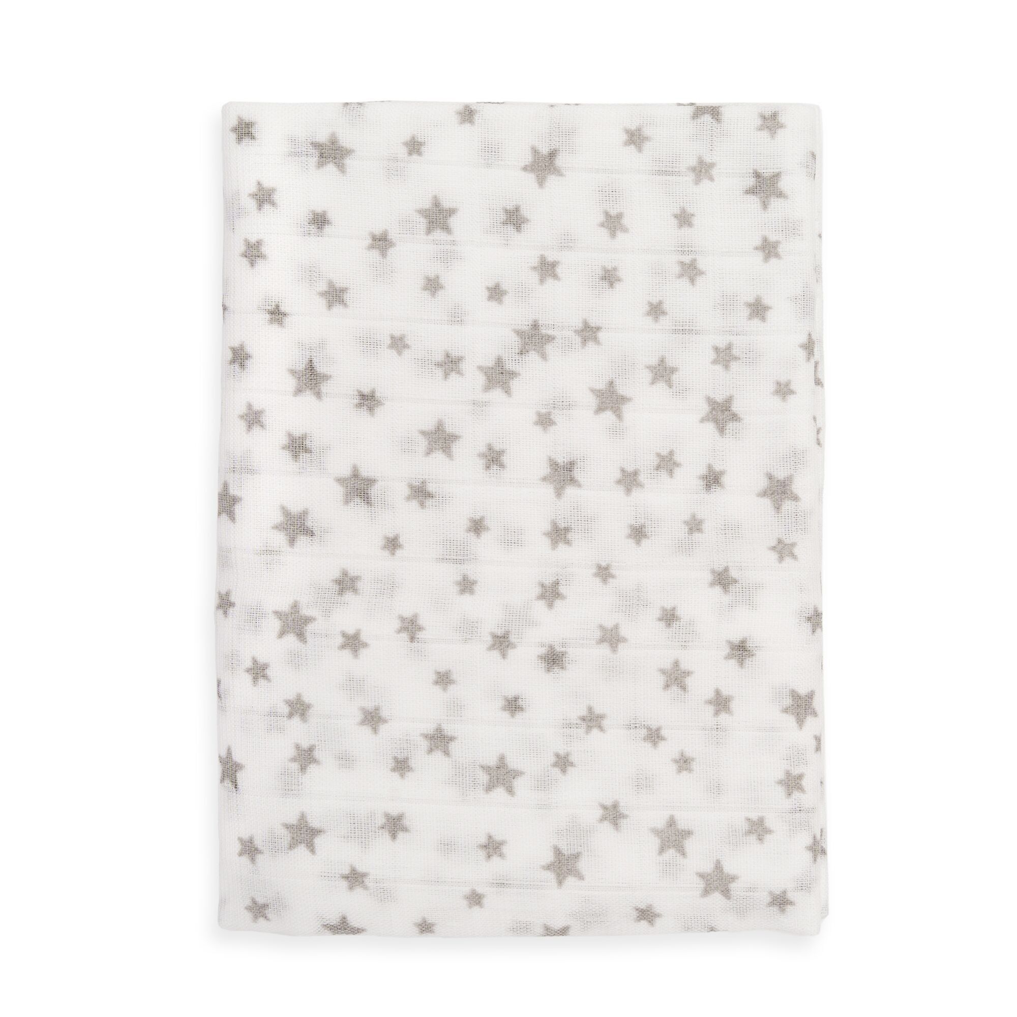Muslins little stars, grey, 125cm x 125cm