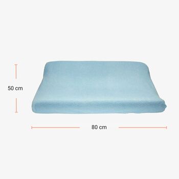 Housse de matelas à langer, bleu clair, 52cm x 81cm 2