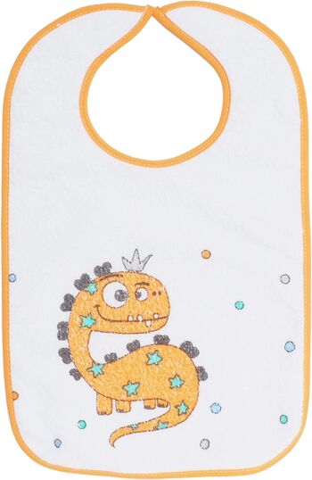 Lot de 4 bavoirs imprimés microfibre maternelle, dessins assortis, 25cm x 39cm A 3