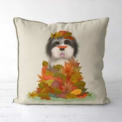 Dog landed in autumn, Cabin Throw Pillow, Cushion Cover, 45x45cm