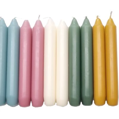 Velas cactula set de 5 colores 15 cm 10 velas