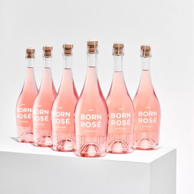 Vino espumoso rosado, BORN ROSÉ BRUT Vino ecológico, pack 6 botellas