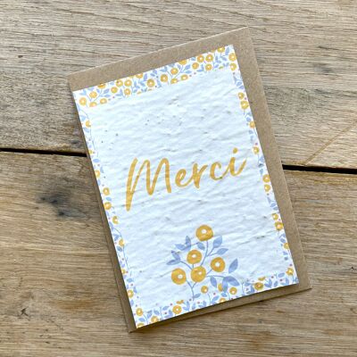 Tarjeta de agradecimiento Liberty Yellow