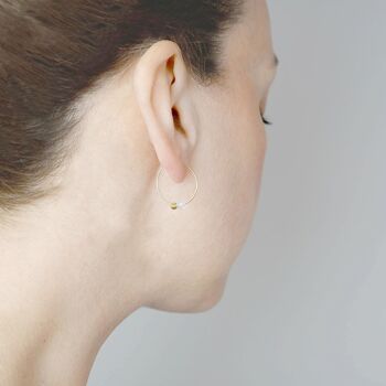 Boucles d'oreilles créoles ROSE 1