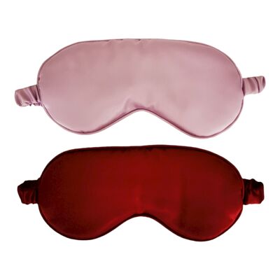 Masque pour les yeux en satin haut de gamme, masque de sommeil, masque pour les yeux occultant super doux, bandeau avec sangle élastique pour la nuit/voyage/sieste/méditation