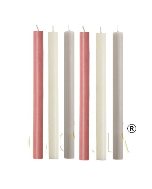 Cactula high quality dinner candles in cute color combination Soft 2.1 x 30 cm 6 cps