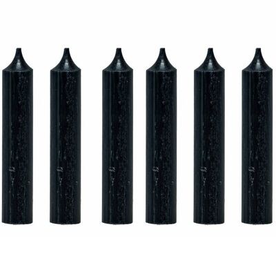 Cactula high quality short dinner candles in Black 8 PCS 2.1 x 12 cm